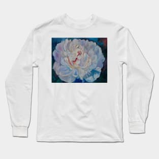 White Peony Long Sleeve T-Shirt